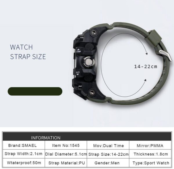 Brand Men Sports Watches Dual Display Brand Men Sports Watches Dual Display
