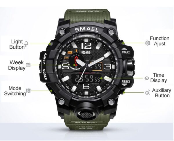 Brand Men Sports Watches Dual Display Brand Men Sports Watches Dual Display