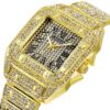 Dazzling Women’s Quartz Rose Gold Watch – Luxury Date Wristwatch with Rhinestones