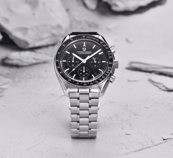 Men Automatic Chronograph Sapphire Wristwatch Sleek and Stylish: Men's Automatic Chronograph Sapphire Wristwatch