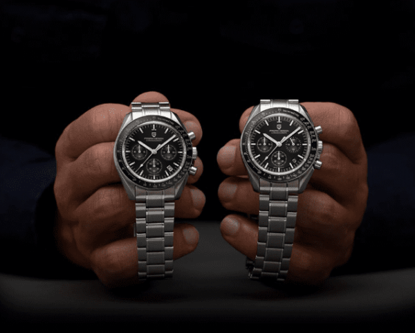 Men Automatic Chronograph Sapphire Mirror Wristwatch Elegant and Functional: Men's Automatic Chronograph Sapphire Mirror Wristwatch