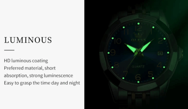 OLEVS 9970 Luxury Quartz Couple Watch Set4 Luxury Quartz Couple Watch Set – Elegant Stainless Steel, Luminous Dial & Water-Resistant