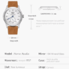 Pierre Paulin Men’s Watch – Salmon Dial with Seagull ST17 Automatic Movement – Ideal for Vintage Watch Lovers