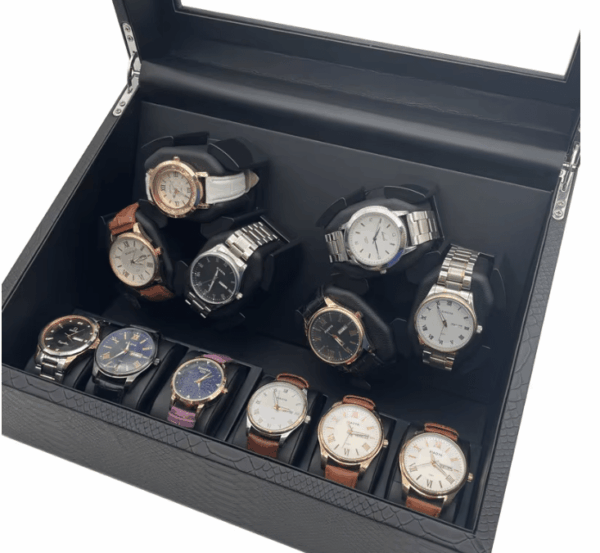 2Watch Winder for Automatic Watches with Quiet Motor Watch Winder for Automatic Watches with Quiet Motor & Variable Speed – PU Leather Mechanical Watch Box with USB and DC Power Connection
