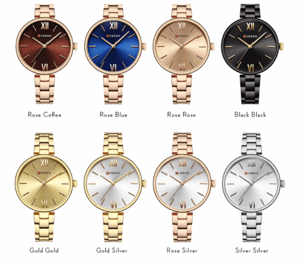CURREN Women's Luxury Quartz Watch – Elegant2 CURREN Women's Luxury Quartz Watch – Elegant Stainless Steel Design & Daily Water Resistance Perfect for daily wear and stylish occasions