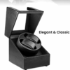 Double Watch Winder for Automatic Watches with Quiet Motor & Leather Case – 2 Slots Automatic Watch Winder for Men, USB Powered