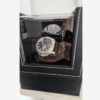 Double Watch Winder for Automatic Watches with Quiet Motor & Leather Case – 2 Slots Automatic Watch Winder for Men, USB Powered
