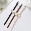 Vintage women’s watch with an oval dial and black PU leather strap, perfect for adding retro elegance to everyday outfits