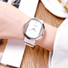 Vintage women’s watch with an oval dial and black PU leather strap, perfect for adding retro elegance to everyday outfits
