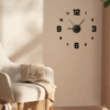 Frameless Silent DIY Wall Clock – Antique Style for Customizable Living Room or Bedroom Decor