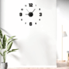 Frameless DIY Silent Wall Clock with Customizable Antique Design, Perfect for Living Room or Bedroom Decor. 