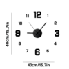 Frameless Silent DIY Wall Clock – Antique Style for Customizable Living Room or Bedroom Decor
