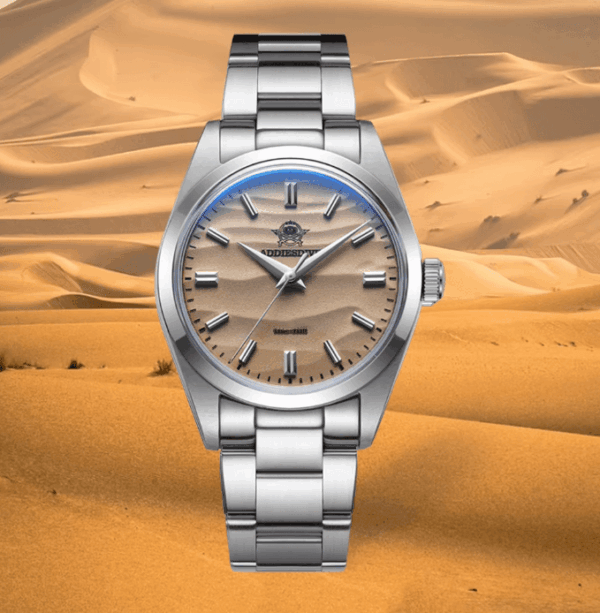 Men's 36mm Quartz Watch with 3D Sand Dial Men's 36mm Quartz Watch with 3D Sand Dial - Perfect for Everyday Wear and Swim-Proof