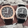 Elegant men’s luxury wristwatch with stainless steel case, black rubber strap, and Japanese automatic movement, ideal for both everyday wear and formal occasions.