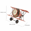 Retro Airplane Desk Clock – Vintage Decorative Timepiece for Living Room, Office, or Bedroom