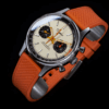 Sugess Pilot Watch ST19 featuring a sapphire crystal, 40mm stainless steel case, and black leather strap with a mechanical chronograph movement.