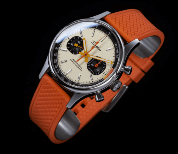 Sugess Pilot Watch ST19 – Sapphire Crystal & Sea-Gull ST1901 Chronograph, Perfect for Military and Racing Enthusiasts Sugess Pilot Watch ST19 featuring a sapphire crystal, 40mm stainless steel case, and black leather strap with a mechanical chronograph movement.