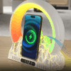 Sunrise Alarm Clock with Wireless Charging, Bluetooth Speaker & White Noise – 256 Dynamic Light Effects, 10 White Noise Tracks & 15W Fast Charging for All Phones