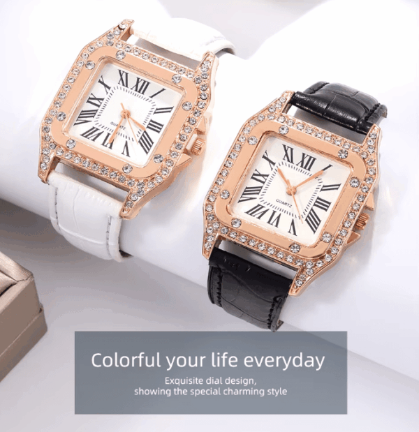 Elegant Quartz Watch Set with PU Leather Bands for Versatile Style A set of two elegant quartz watches with PU leather wristbands, designed for a comfortable fit and fashionable look, perfect for everyday wear and special occasions.