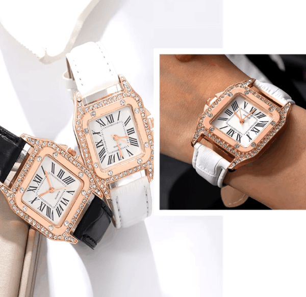 Elegant Quartz Watch Set with PU Leather Bands for Versatile Style Elegant Quartz Watch Set with PU Leather Bands for Versatile Style