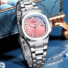 Luxury Quartz Couple Watches Set – His & Hers Stainless Steel Wristwatches with Alloy Case