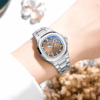 Luxury Quartz Couple Watches Set – His & Hers Stainless Steel Wristwatches with Alloy Case