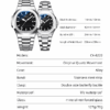 Luxury Quartz Couple Watches Set – His & Hers Stainless Steel Wristwatches with Alloy Case