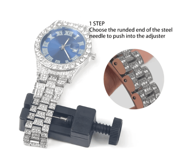 Hip-Hop Style Couples Watch & Iced-Out Cross Pendant Jewelry Set Hip-Hop Style Couples Watch & Iced-Out Cross Pendant Jewelry Set – Ideal for Parties and Special Occasions