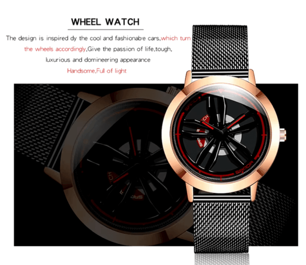 SANDA 1009 1074 Steering Wheel Quartz Watch Set for Men SANDA 1009 1074 Steering Wheel Quartz Watch Set for Men & Women – Luxury Waterproof Wristwatches with Stainless Steel Strap, Ideal Couple Gift