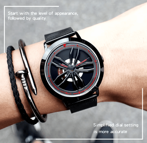 SANDA 1009 1074 Steering Wheel Quartz Watch Set for Men2 SANDA 1009 1074 Steering Wheel Quartz Watch Set for Men & Women – Luxury Waterproof Wristwatches with Stainless Steel Strap, Ideal Couple Gift