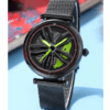 SANDA 1009 1074 Steering Wheel Quartz Watch Set for Men & Women – Luxury Waterproof Wristwatches with Stainless Steel Strap, Ideal Couple Gift