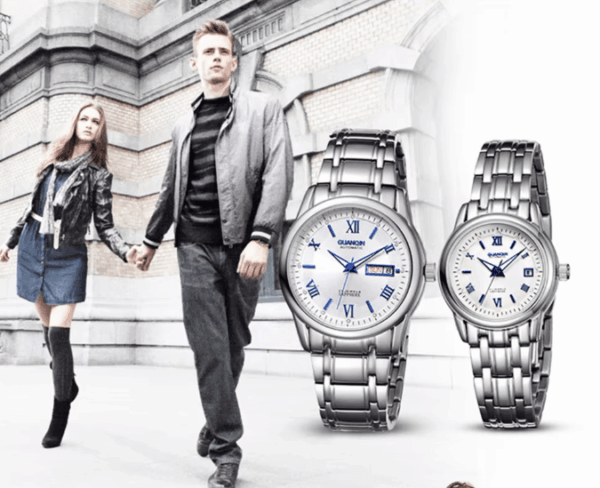 Stylish Couple Watch Set for Men & Women with Miyota Quartz Movement Stylish Couple Watch Set for Men & Women with Miyota Quartz Movement, Water-Resistant and Luminous Hands – Perfect Lovers Gift