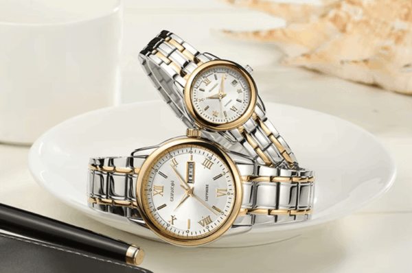 Stylish Couple Watch Set for Men & Women with Miyota Quartz Movement3 Stylish Couple Watch Set for Men & Women with Miyota Quartz Movement, Water-Resistant and Luminous Hands – Perfect Lovers Gift
